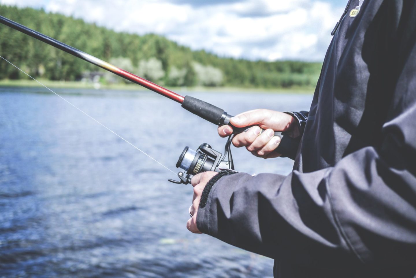 Fishing from a boat